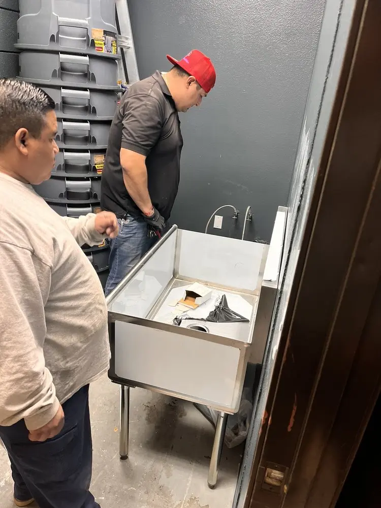 Commercial plumbing and sink installation in Edmond